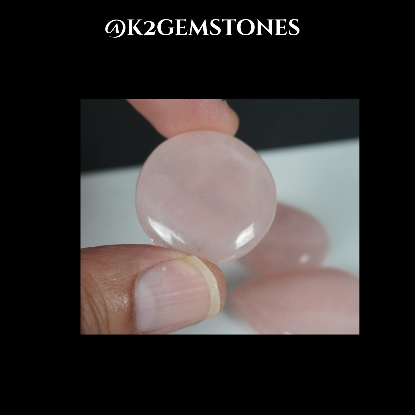 Rose Quartz Cabochons – 5 Pieces | Natural Pink Quartz | Mostly 10–35mm | Hand Polished by k2gemstones