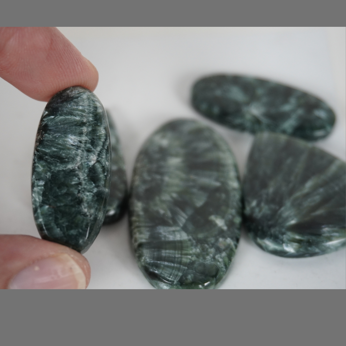 seraphinite cabochons