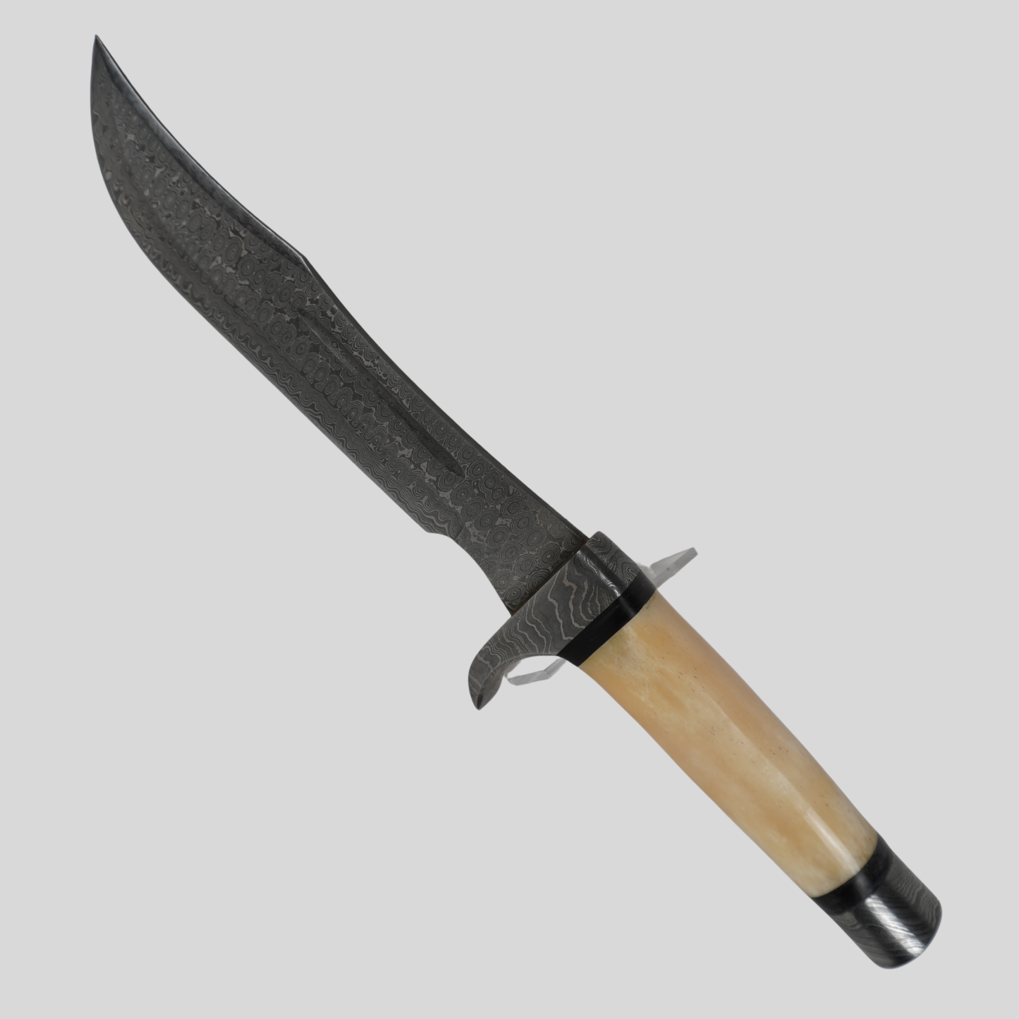 Extra-large handmade Damascus steel fixed blade knife