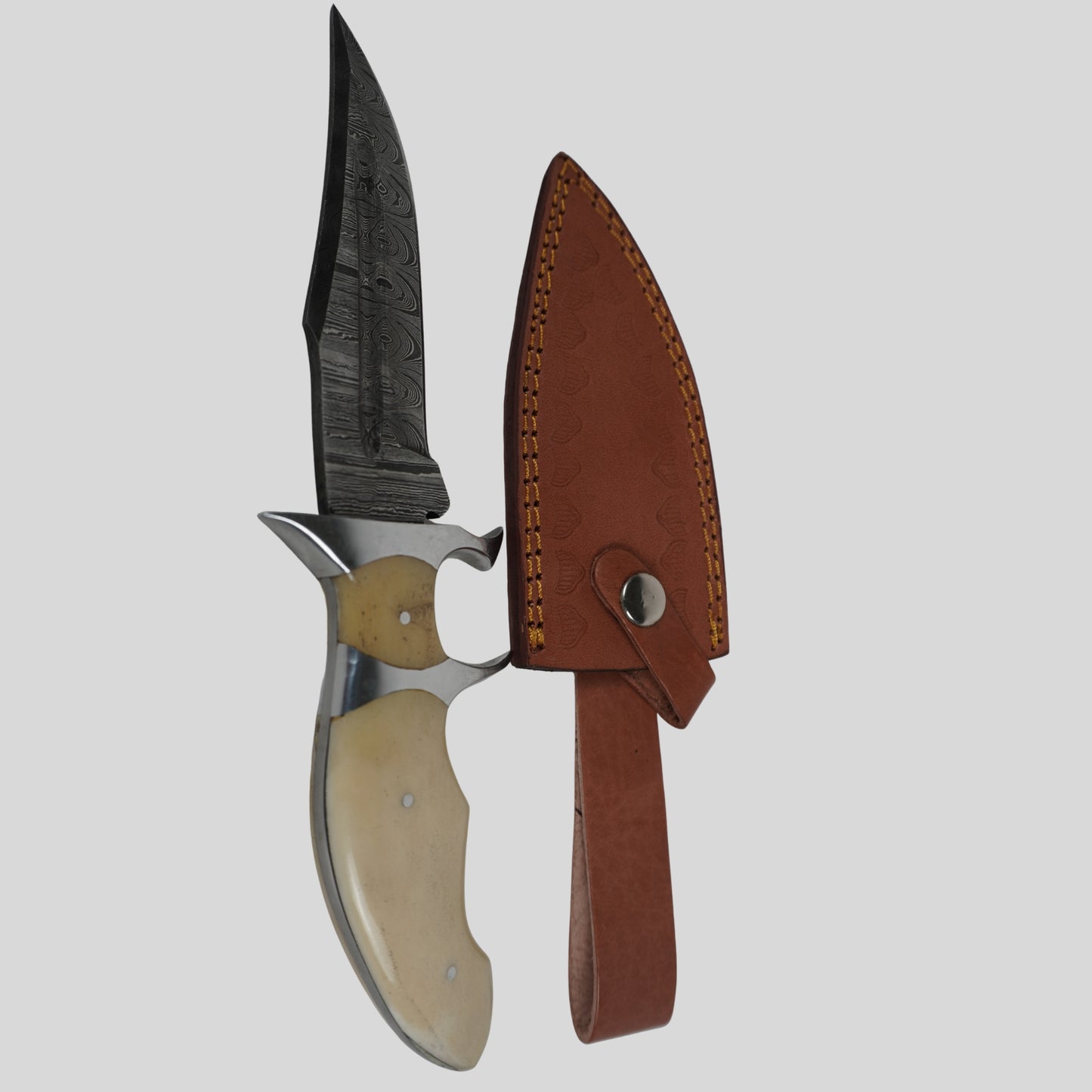 handmade damascus knife, damascus steel full tang knife