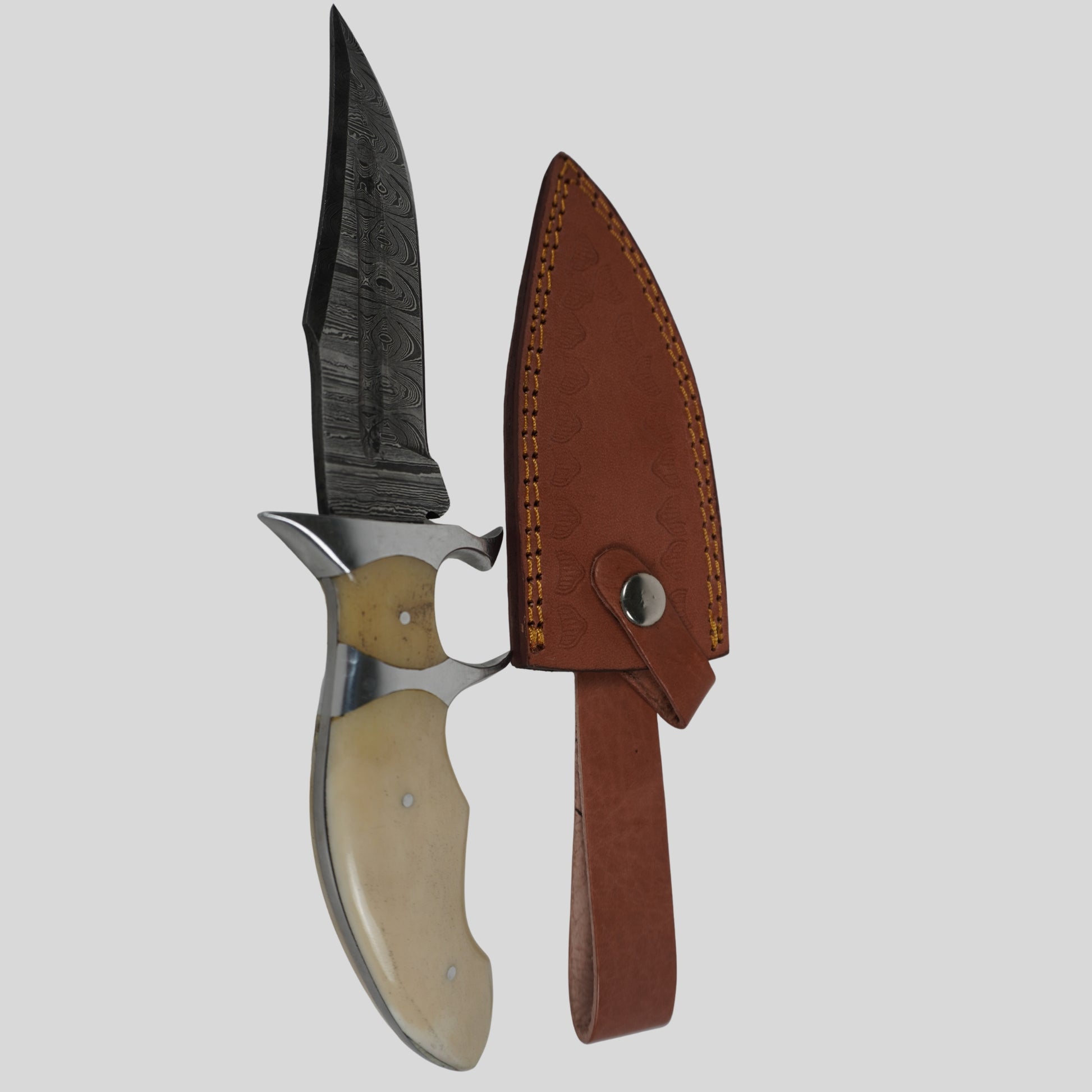 handmade damascus knife, damascus steel full tang knife