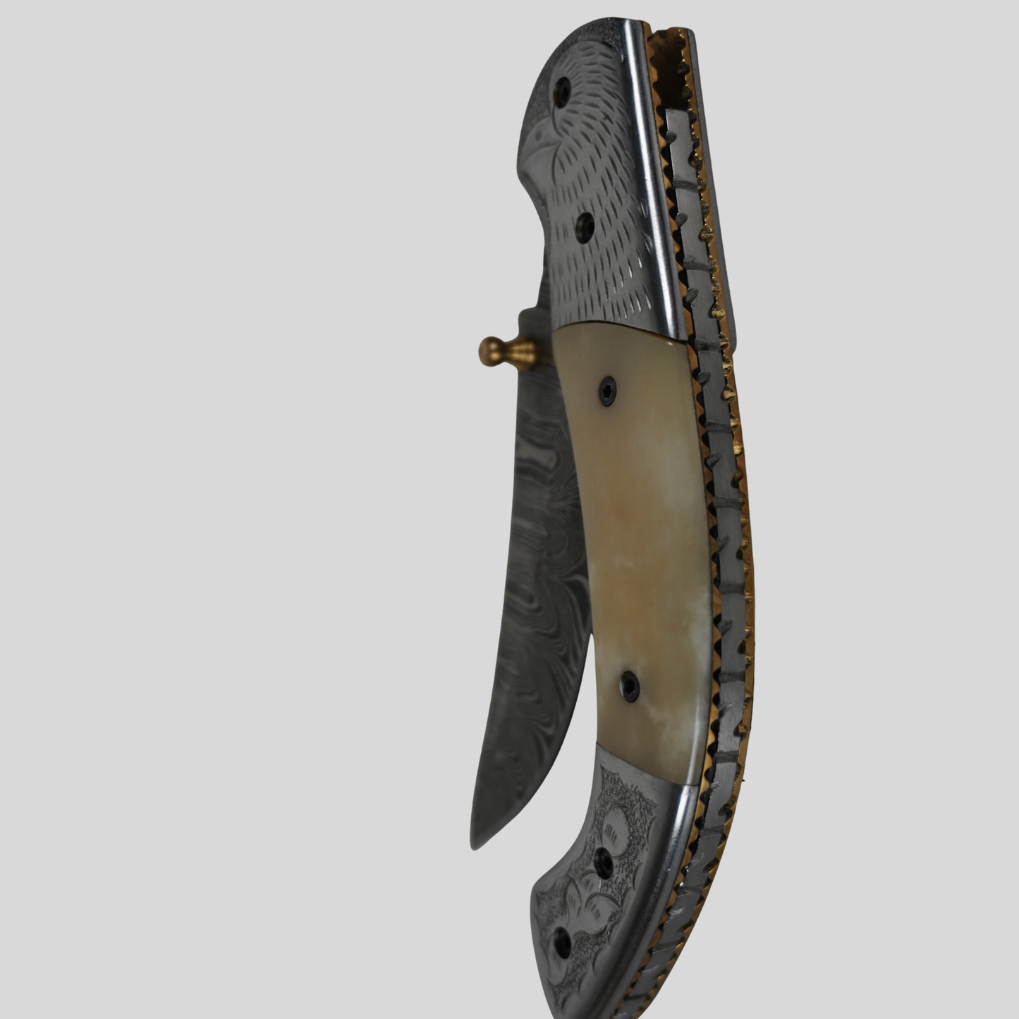 handmade damascus pocket knife