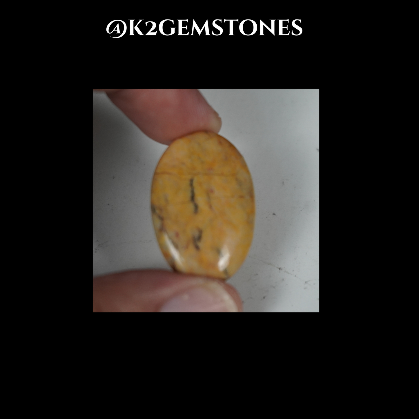 Yellow feather jasper cabochons