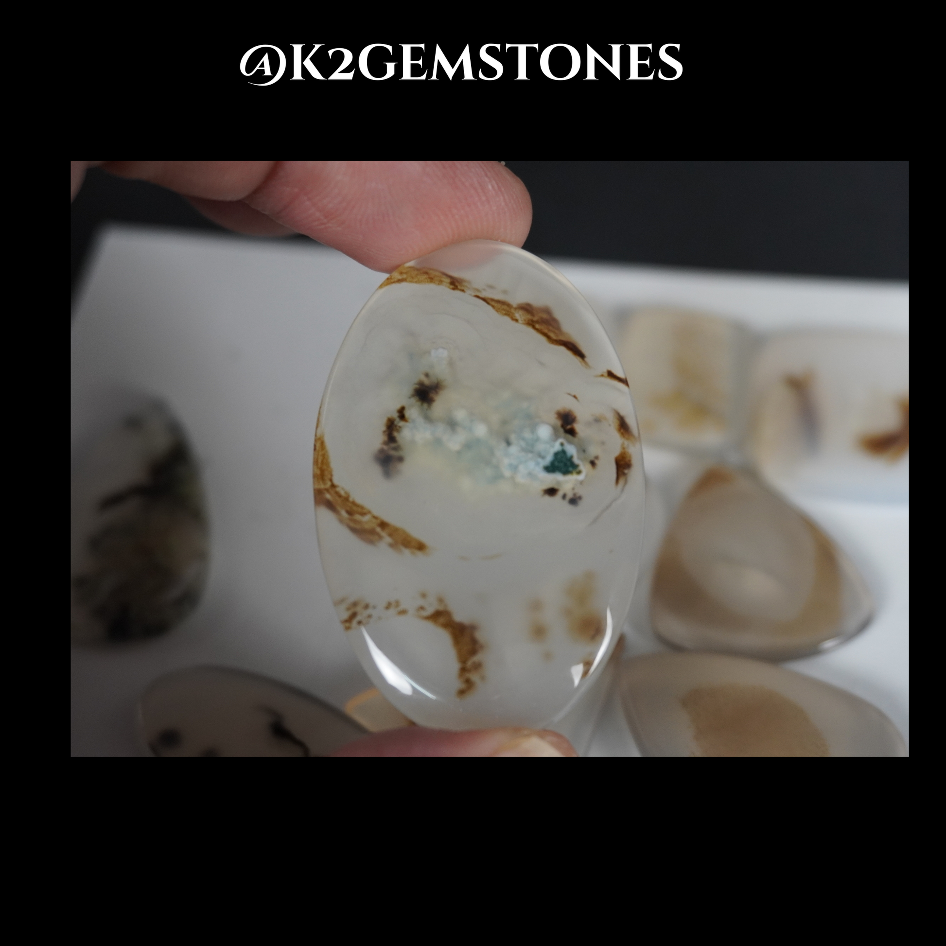 Lodolite Garden Quartz cabochon