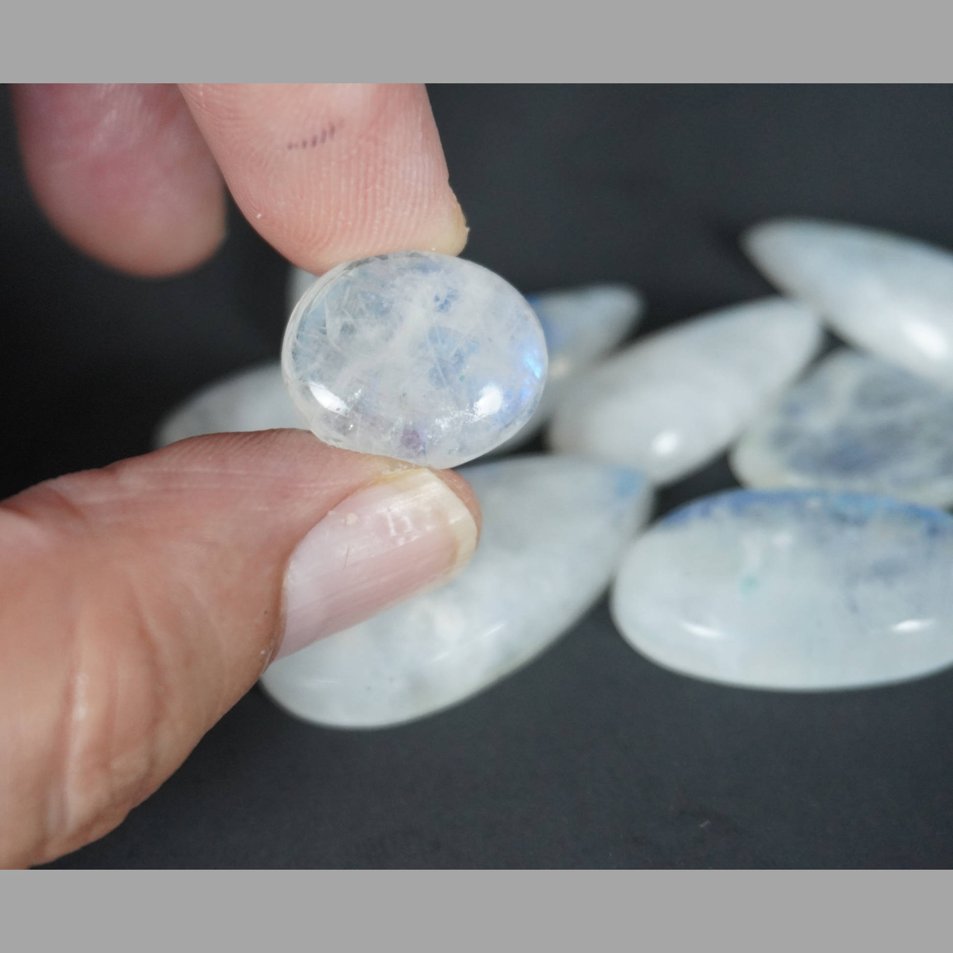 Rainbow Moonstone cabochons