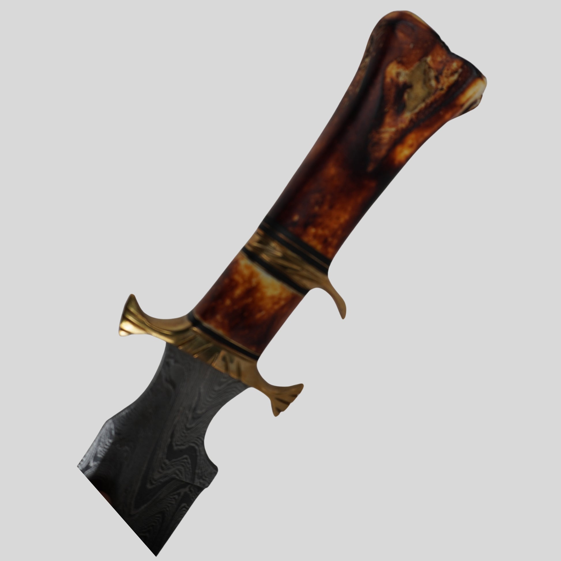 handmade damascus fixed blade knife