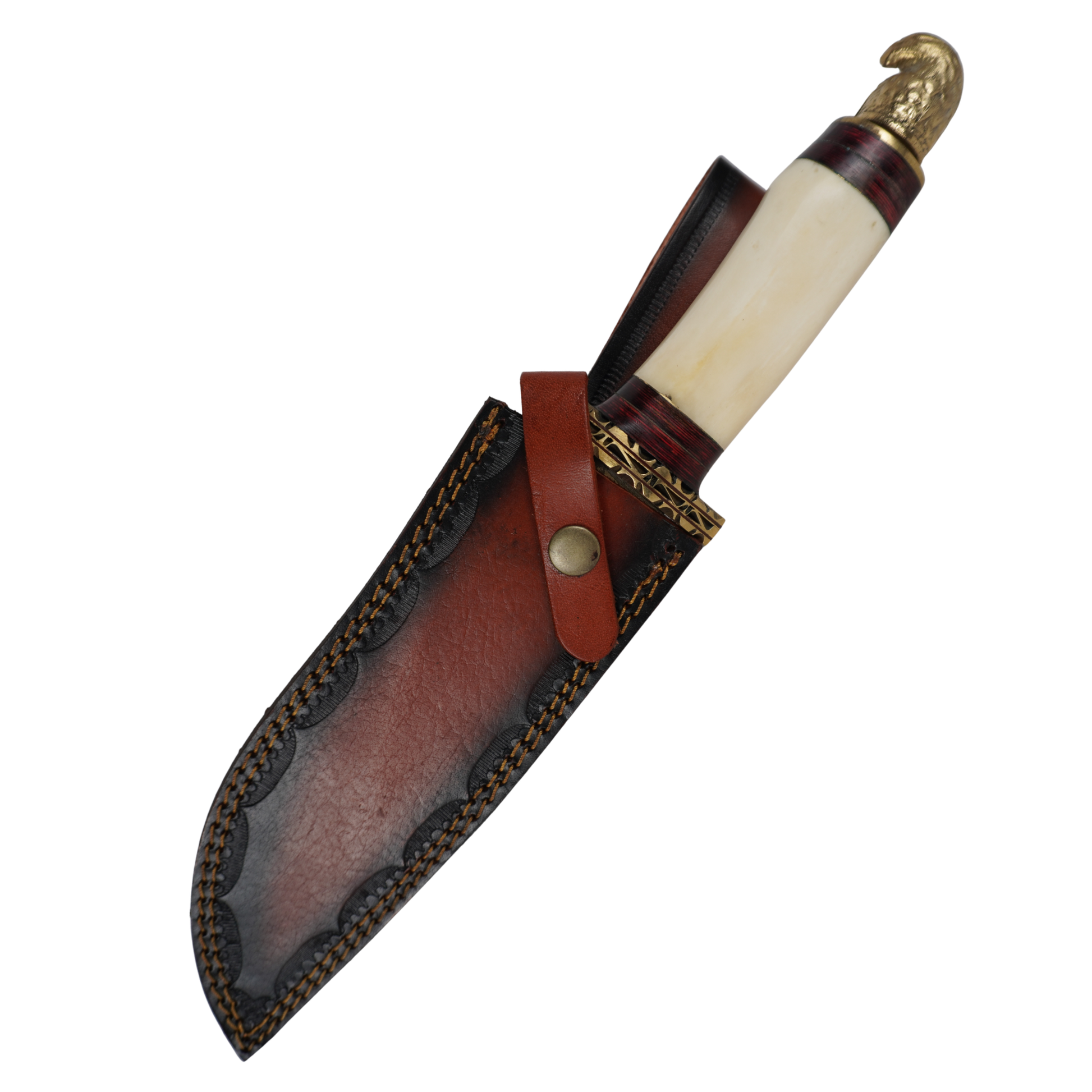 handmade damascus fixed blade knife