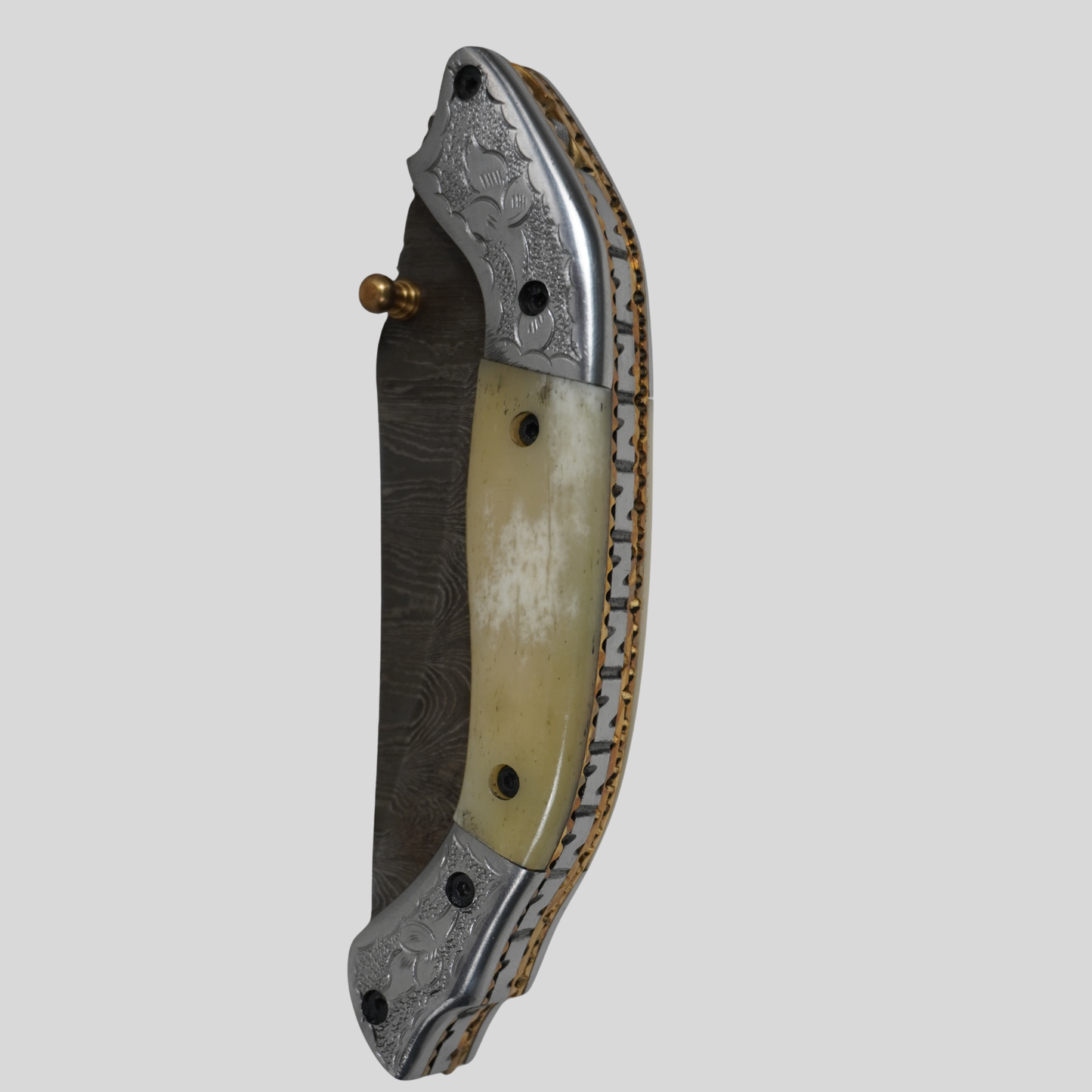 handmade damascus folding knife