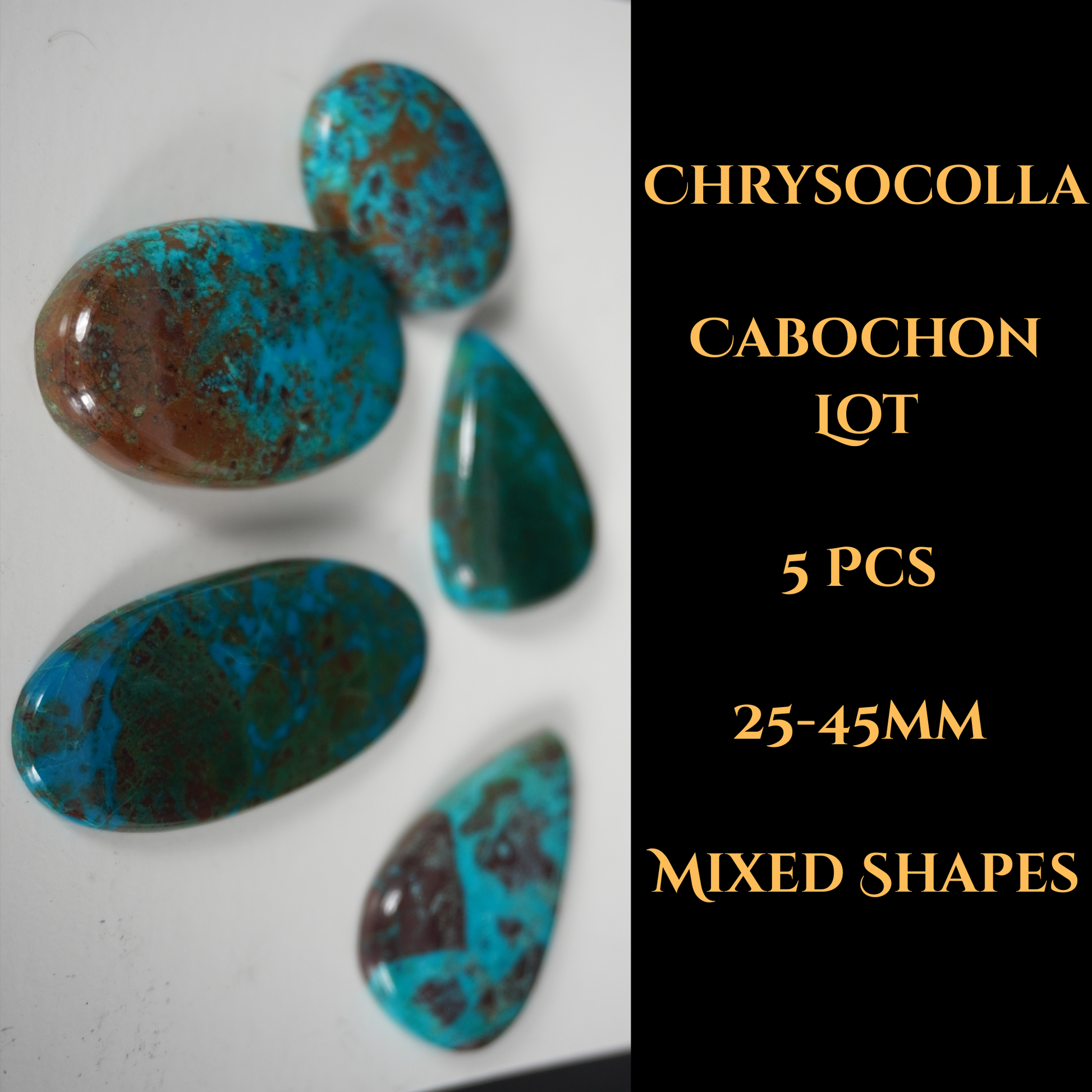 Chrysocolla cabochons