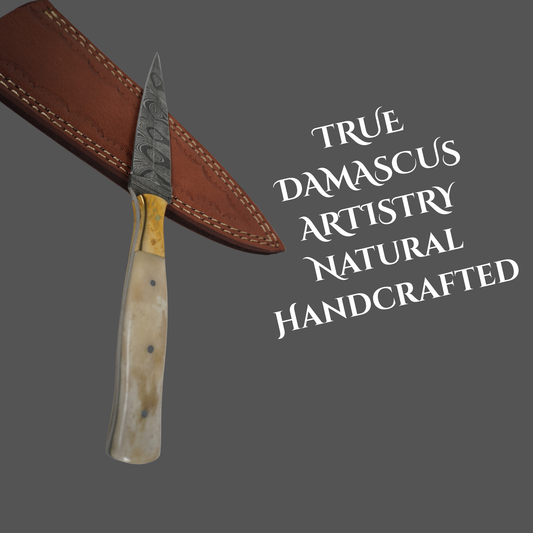 Handmade Damascus steel full tang fixed blade knife