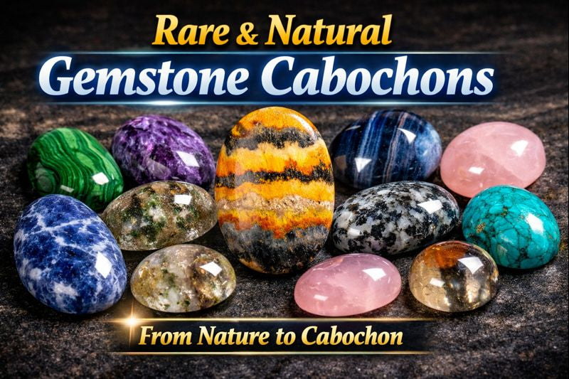 Load video: Rare &amp; Natural Gemstone Cabochons