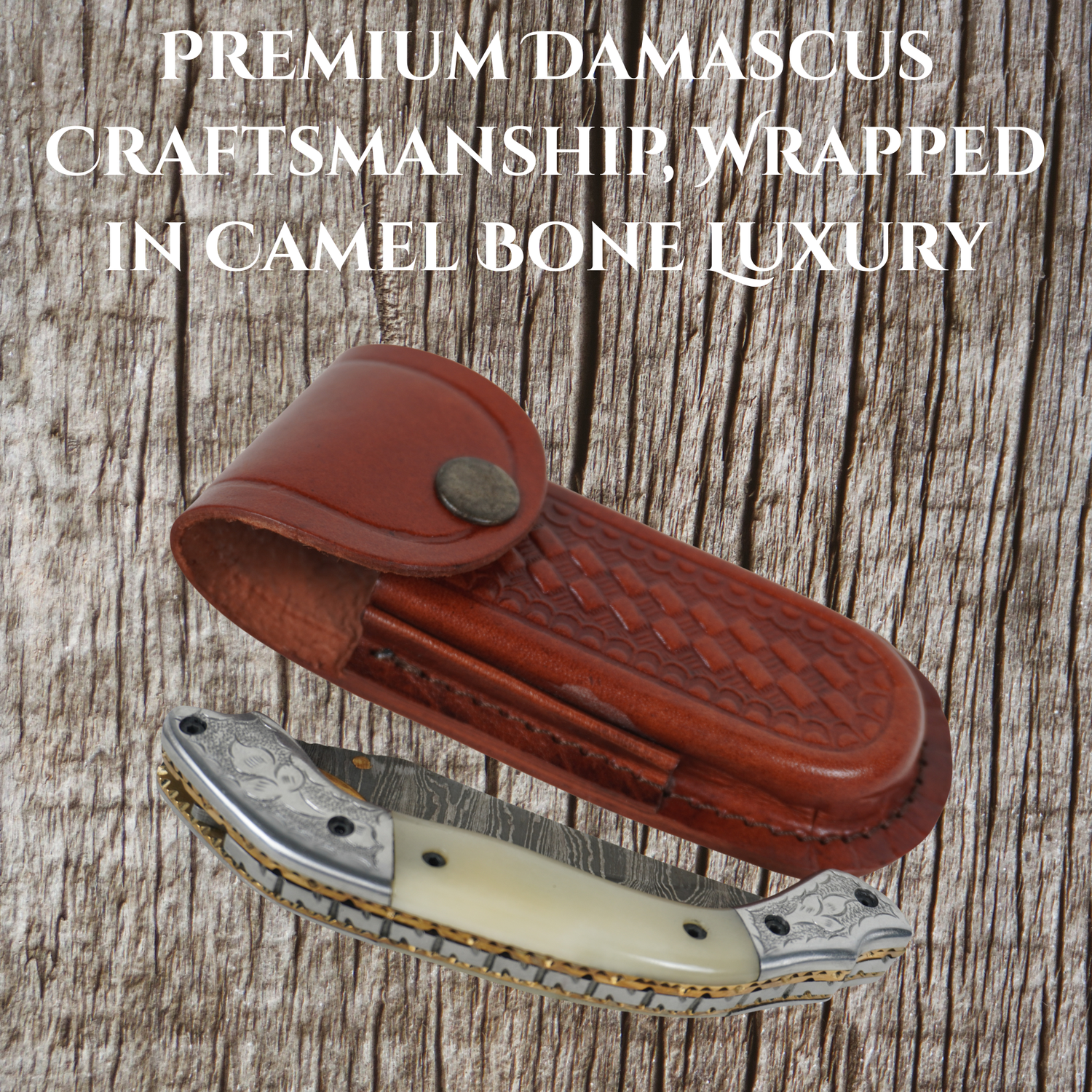 handmade damascus folding knife