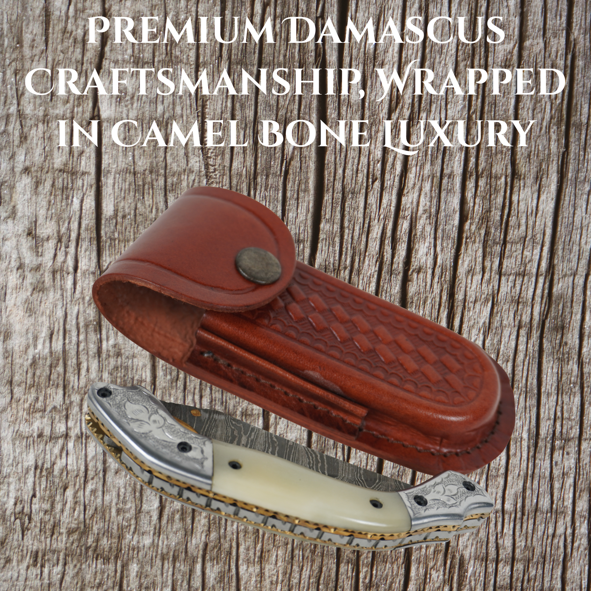 handmade damascus folding knife