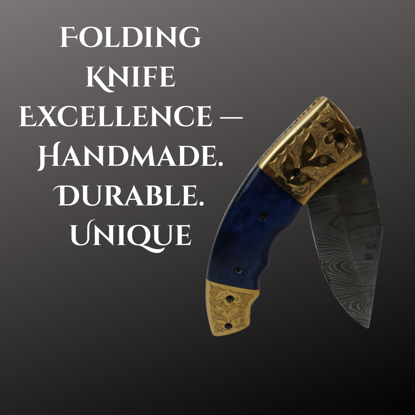 Handmade Damascus Steel Folding Knife | 4.5” Blade | 512-Layer Twist Pattern | Stone Handle | Leather Sheath | k2gemstones