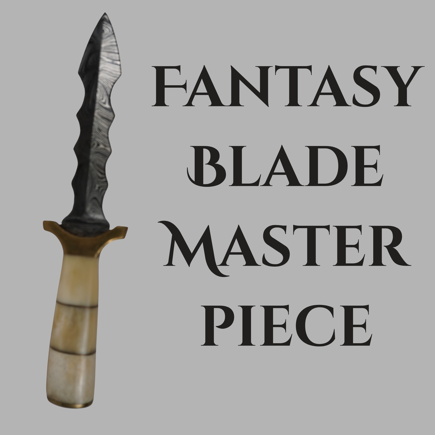 damascus fantasy dagger