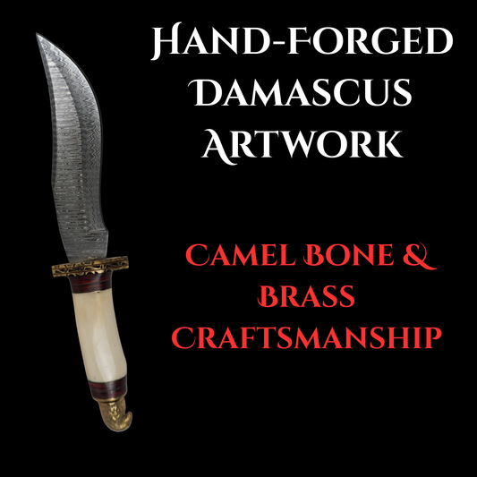 handmade damascus fixed blade knife