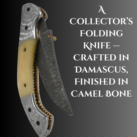 handmade damascus pocket knife